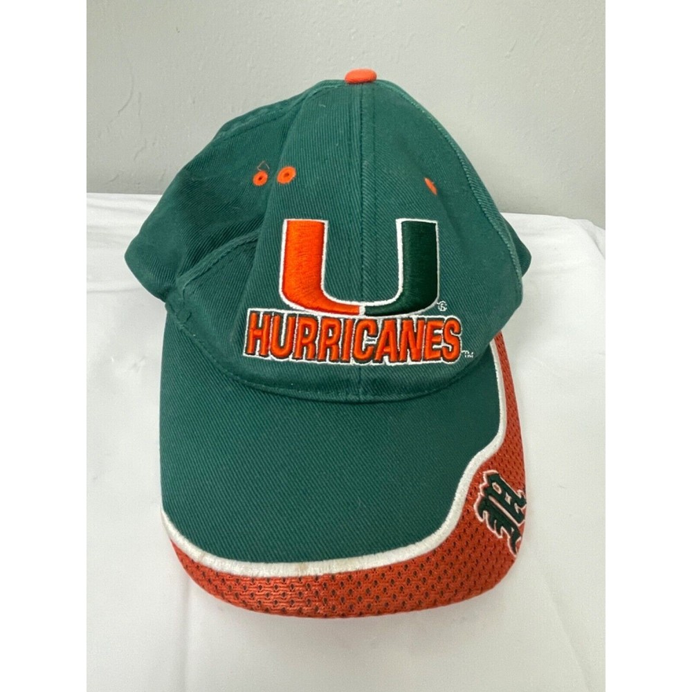Miami Hurricanes Capsmith Vintage Adjustable Strap Green Hat Fast Shipping